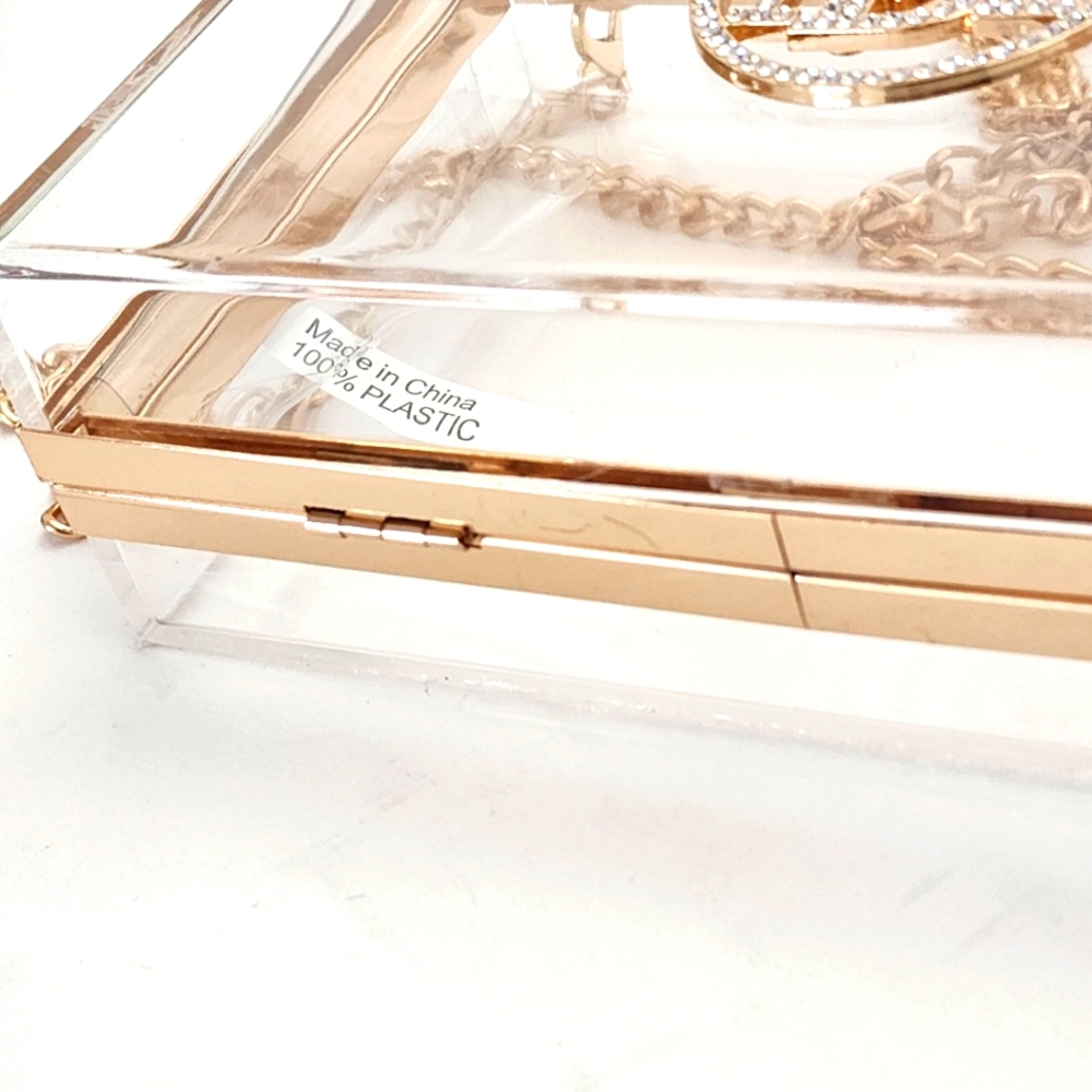 Badgley Mischka Brand Transparent Evening Clutch - Picture 8 of 8